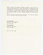 1986 - 1987 Letters Asking Greer Lankton to Participate in Exhibition