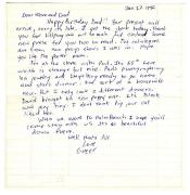 1986 Letters from Greer Lankton to Bill and Lynn Lankton
