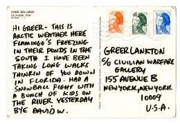 1984 - 1988 Letters to Greer Lankton from David Wojnarowicz