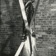 print IRC.2012.02891 showing Hanne Tierney's performance Salomé, detail: Salomé and Jokanaan, at the Mattress Factory, 1987.